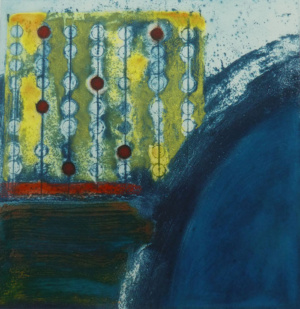 Carborundum and drypoint image inspired by Bletchley Park