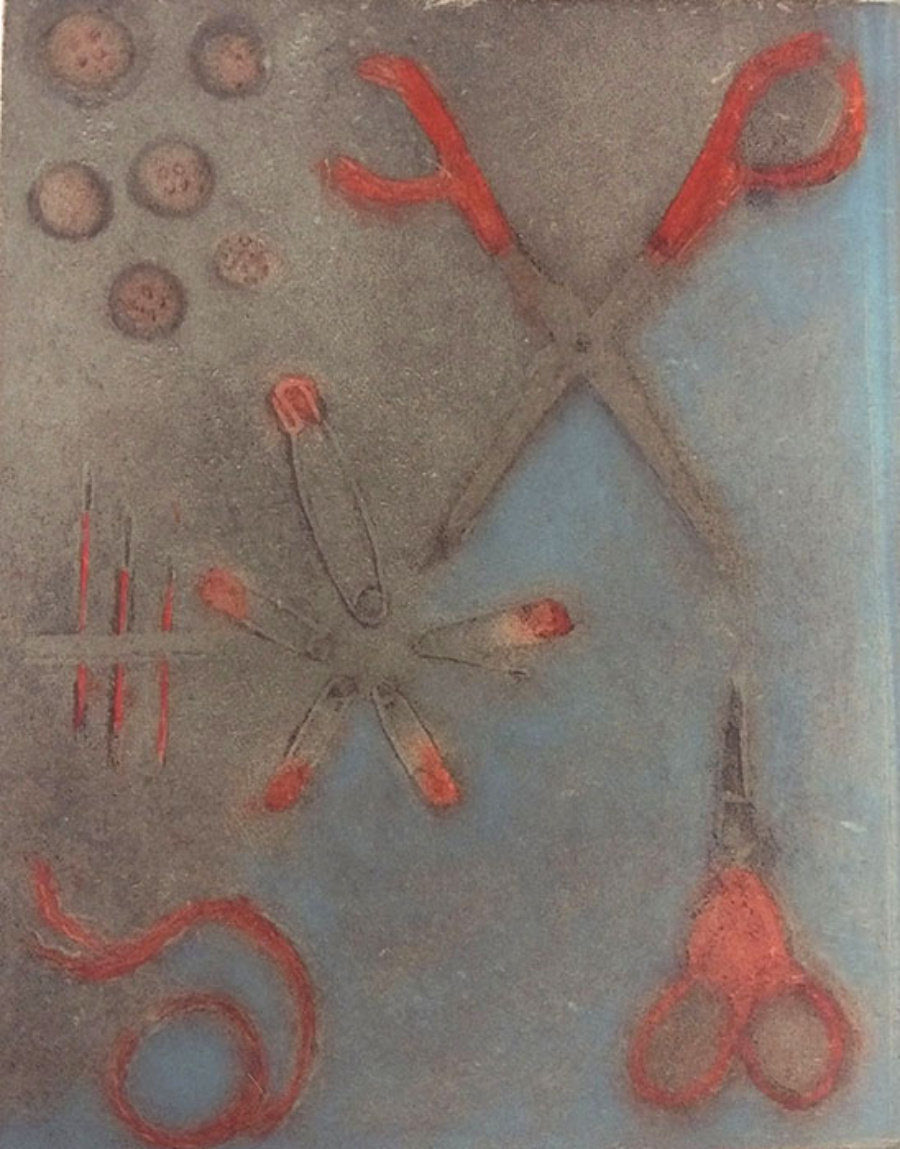 Etching of Seamstress tools