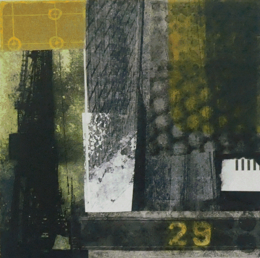 Hand Made Collage mounted on a wooden panel