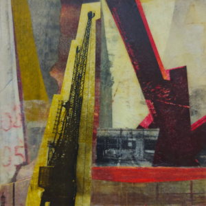 Old Dockyard – Hand Made Collage mounted on a wooden panel