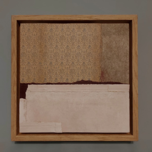 Collage on wooden panels