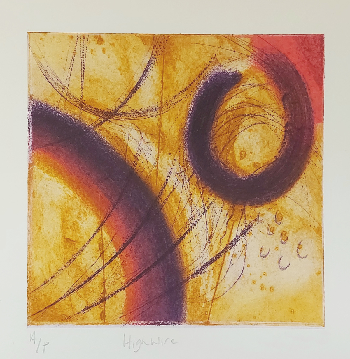 Collagraph image inspired by the circus