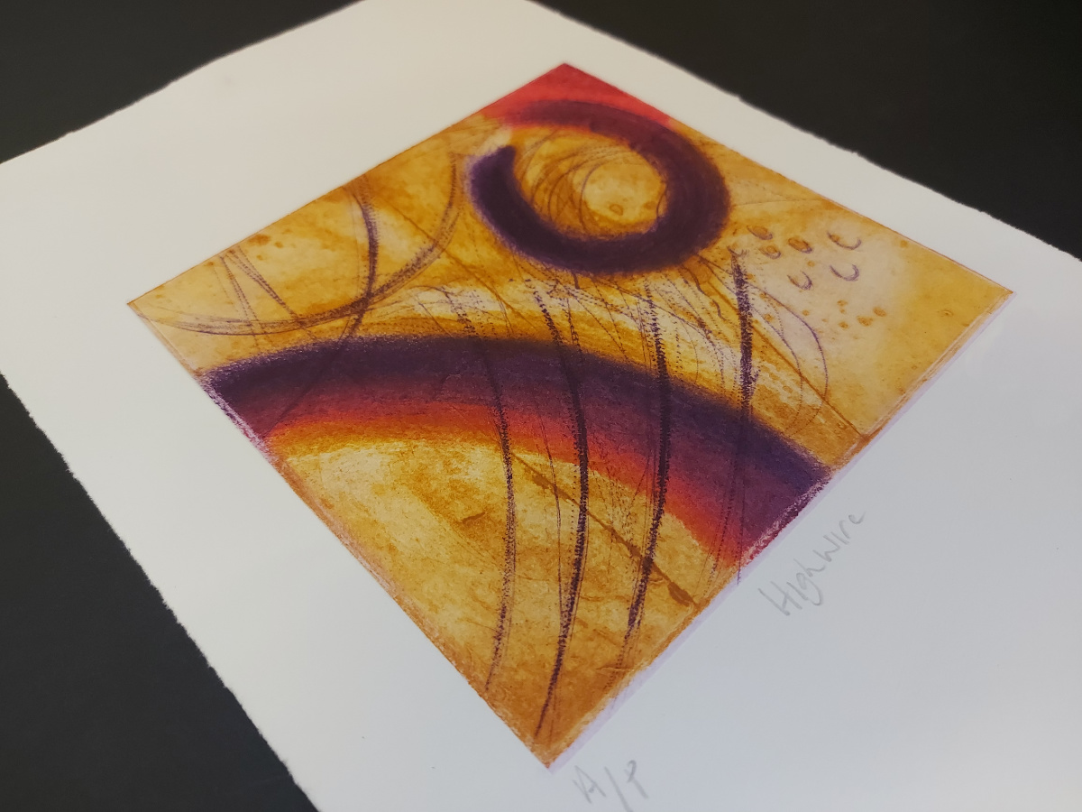 Collagraph image inspired by the circus